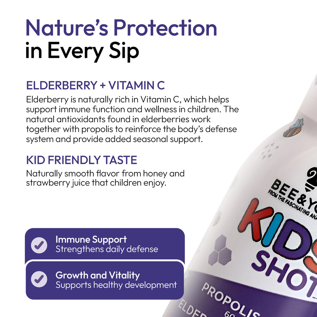 Elderberry Immune Support Shot Drink for Kids x 12