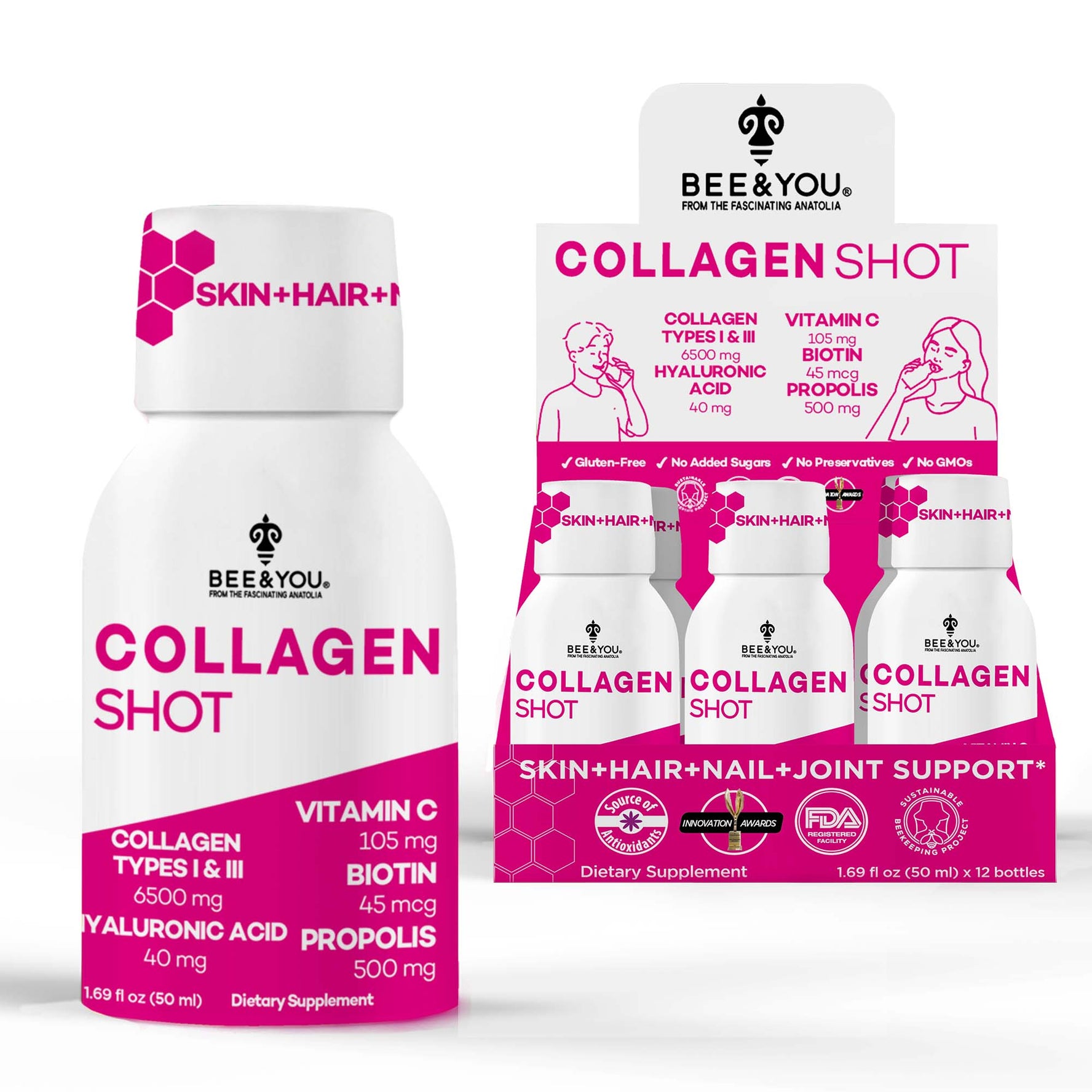 Collagen Liquid Shot Drink for Adults x 12