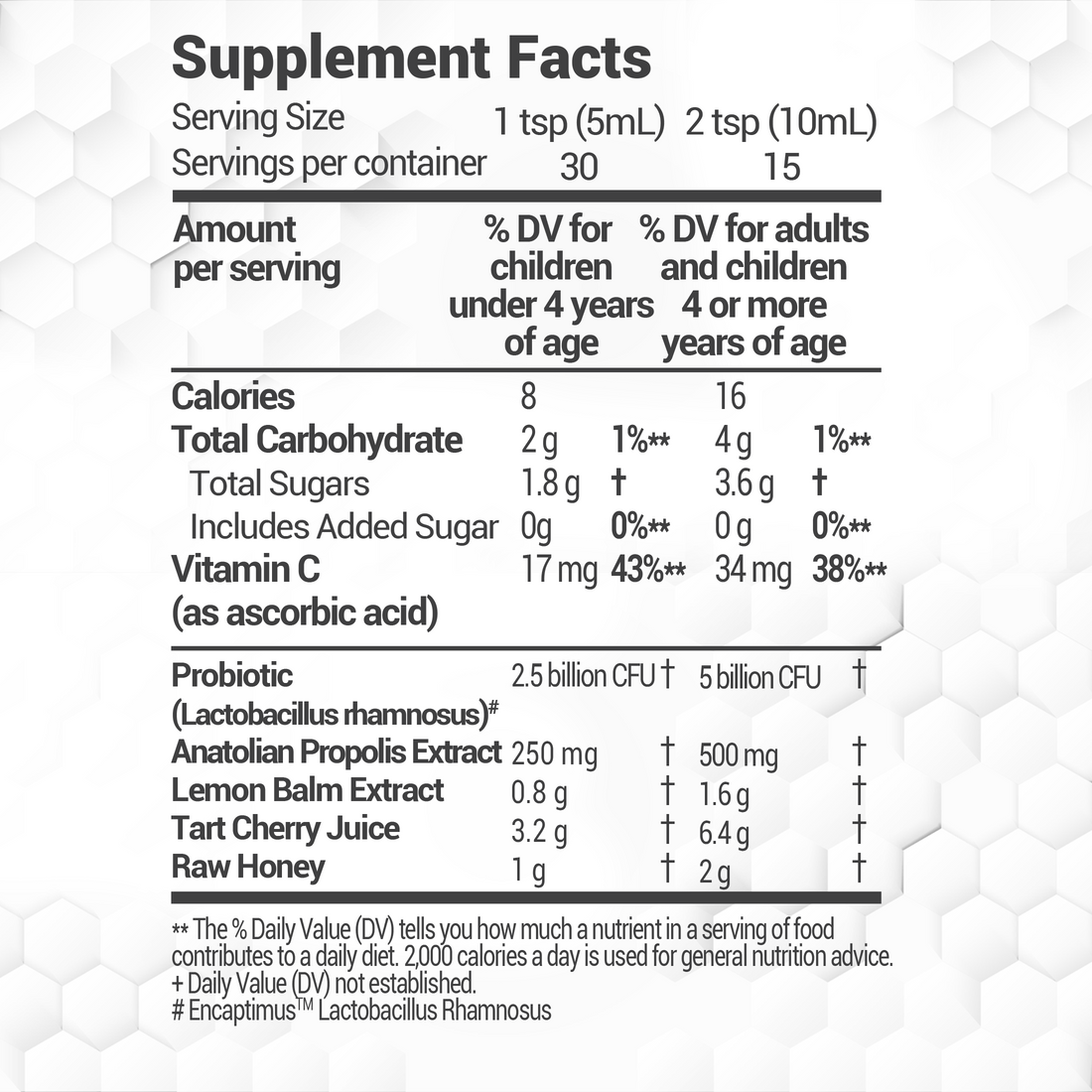 Propolis Immune NightTime Syrup - Probiotic, 150 ml