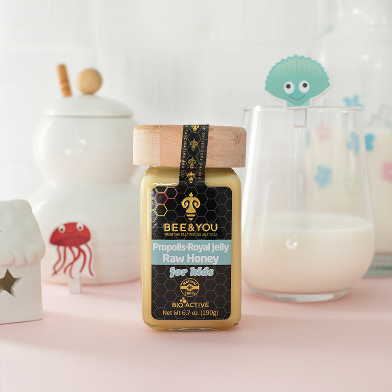 Organic Royal Jelly+Propolis+Raw Honey Mix for Kids Superfood