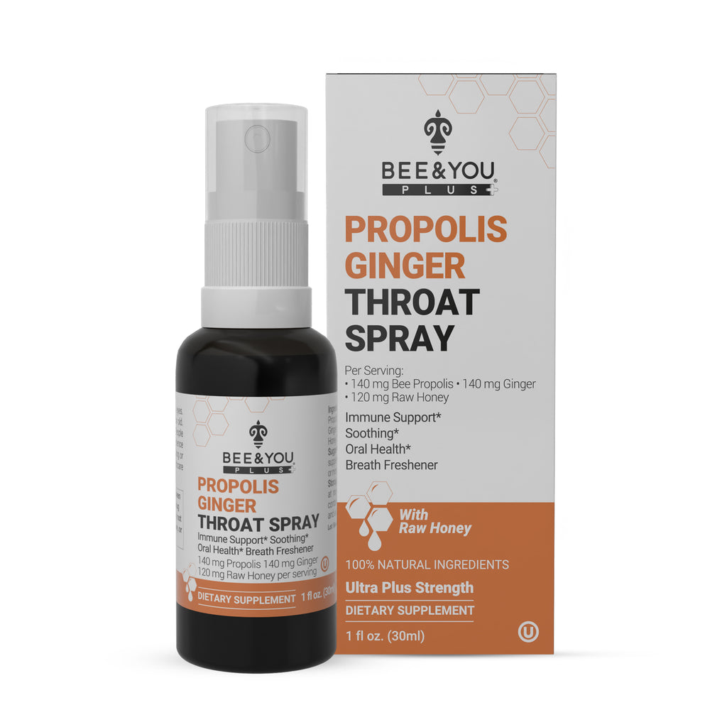 Bee & You Propolis Raw Honey Throat Spray 6% Pure Propolis-1 Oz – The  Blueberry Cart