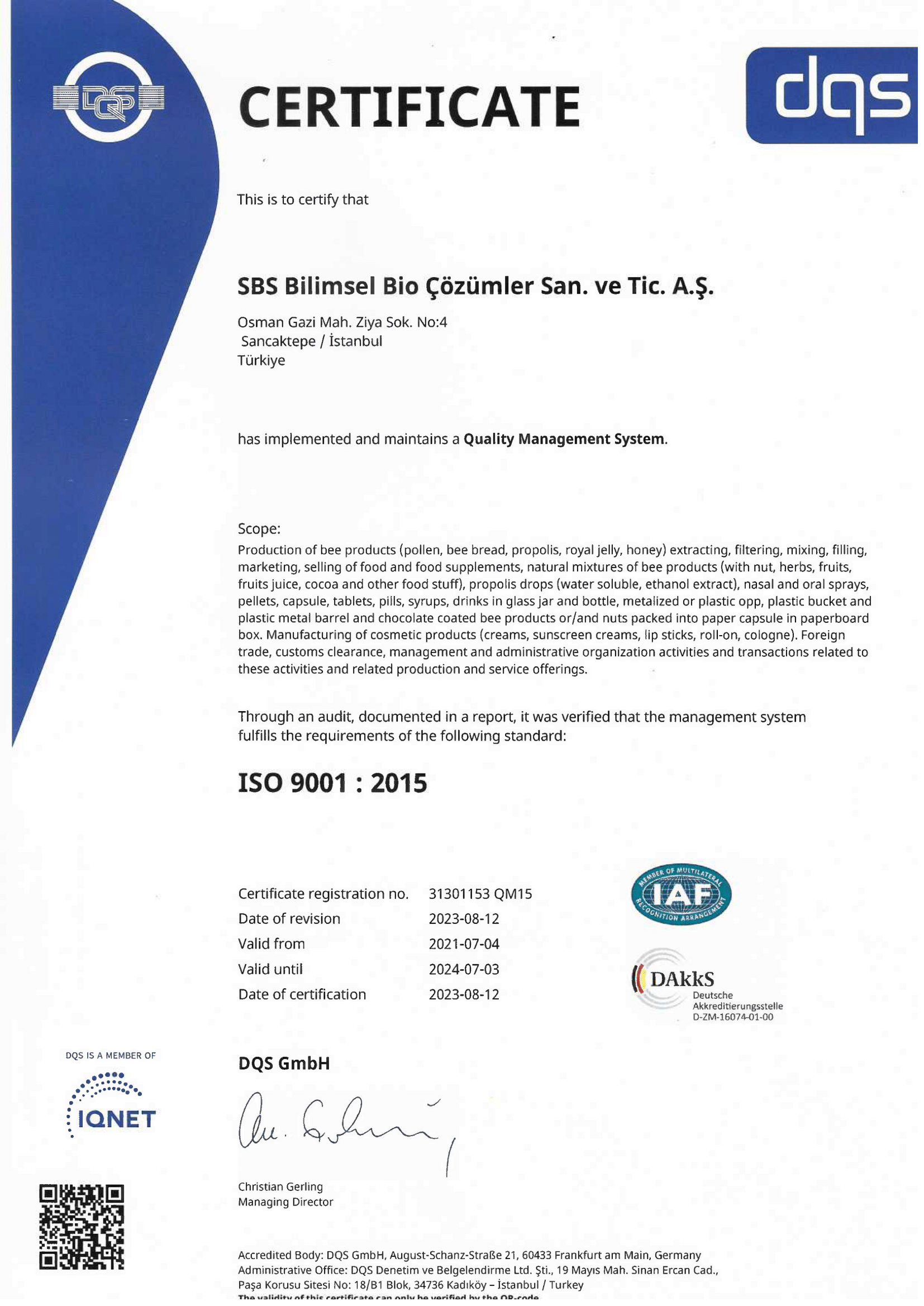 Quality Management System 2023