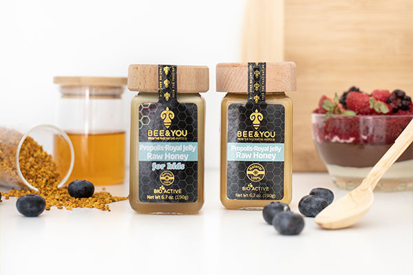 Royal Jelly Raw Honey Propolis Mixes Boost Your Well-Being with BEE&YOU: Organic Propolis Royal Jelly Raw Honey Mixes!
