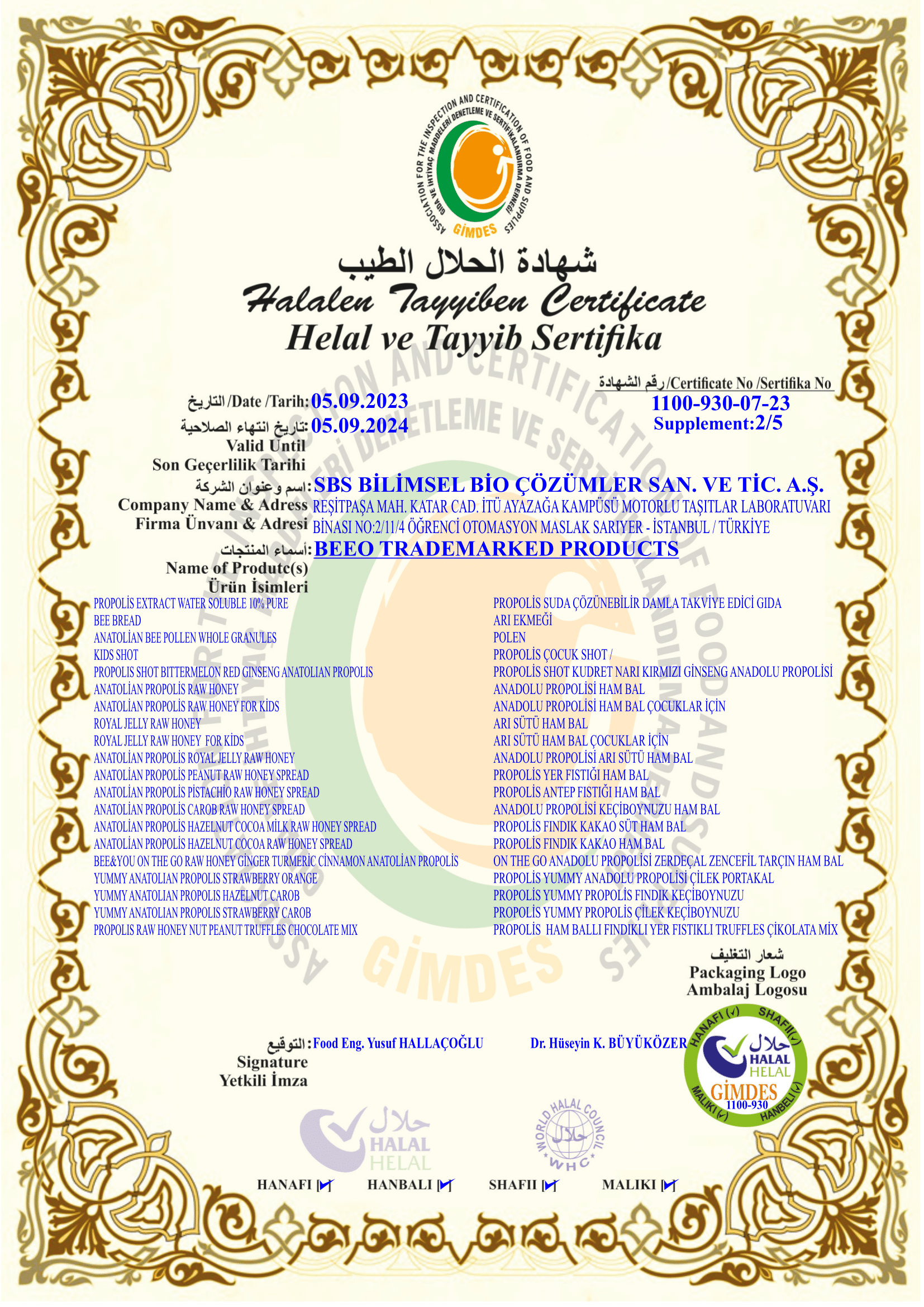 Halal Food Certificate 2 2024