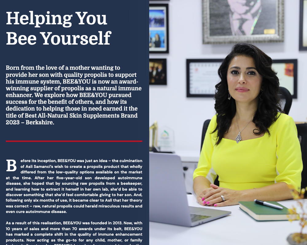 BEE&YOU Founder and CEO, Ms. Asli Samanci, Featured in Acquisition International