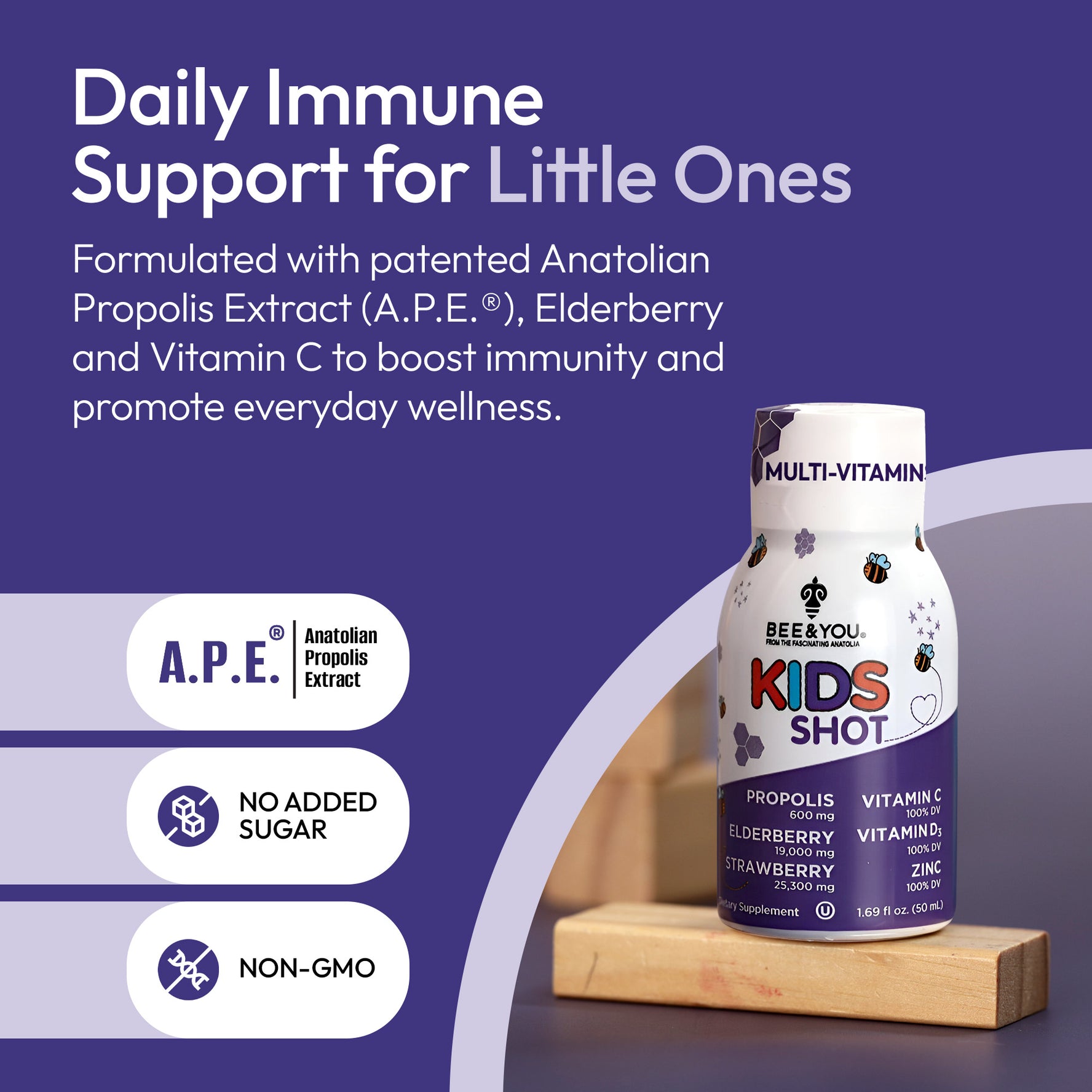 Elderberry Immune Support Shot Drink for Kids x 12