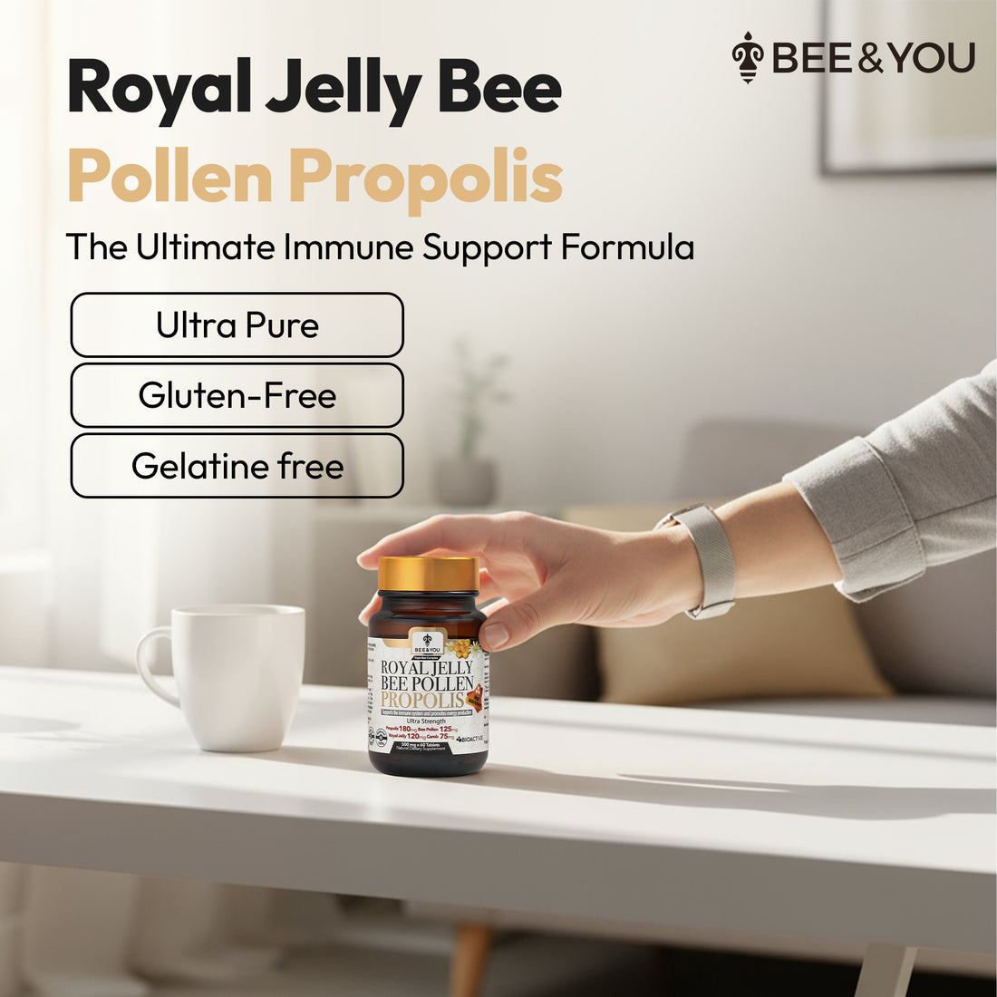 Royal Jelly+Propolis+Bee Pollen Tablets Ultra Potency