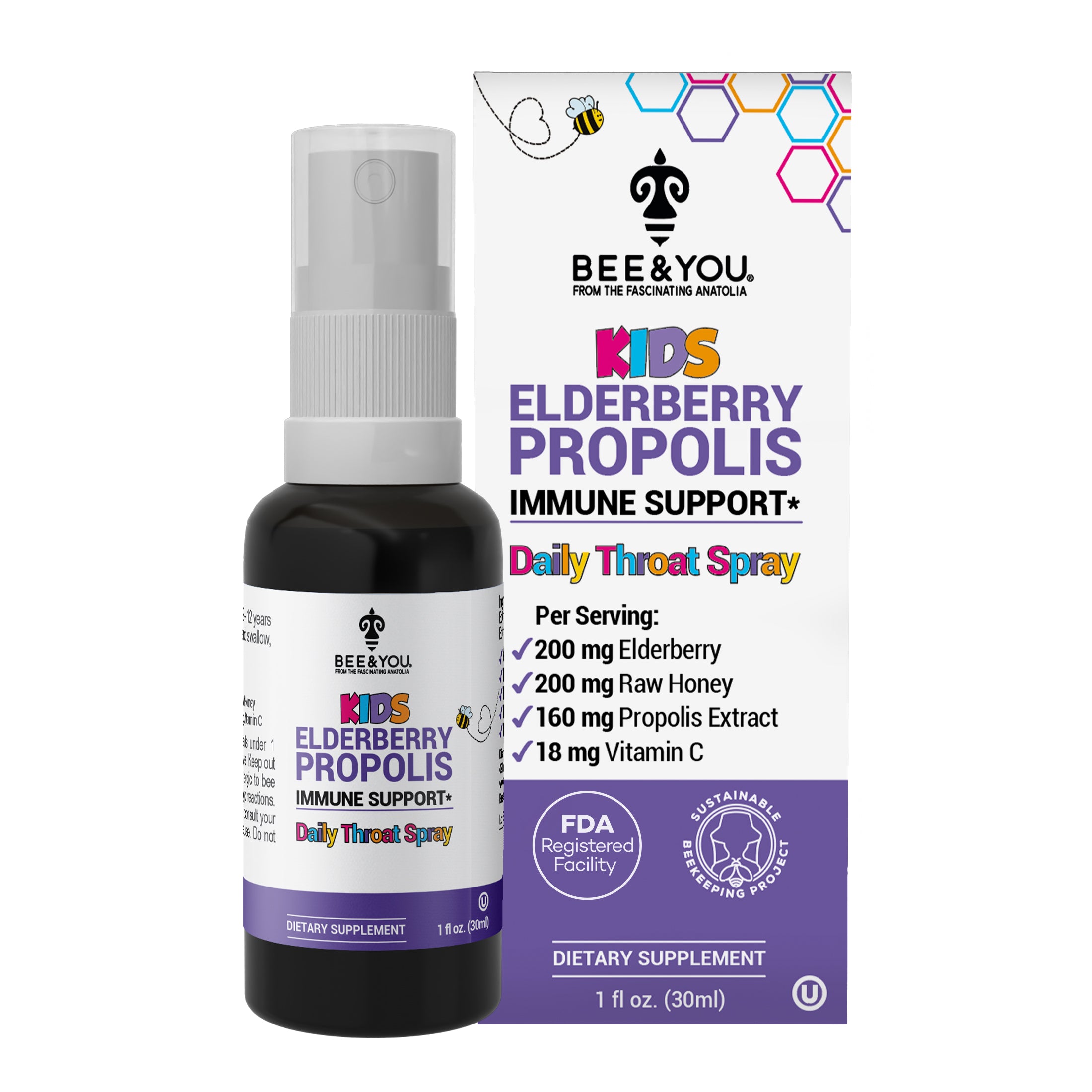 Elderberry+Propolis Kids Daily Throat Spray