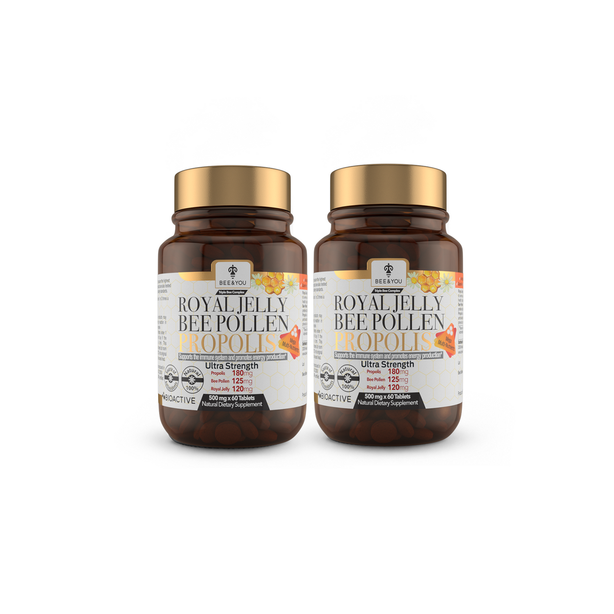 Royal Jelly+Propolis+Bee Pollen Tablets Ultra Potency – Pack of 2