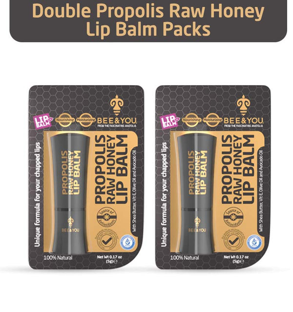 Double Propolis Raw Honey Lip Balm Packs