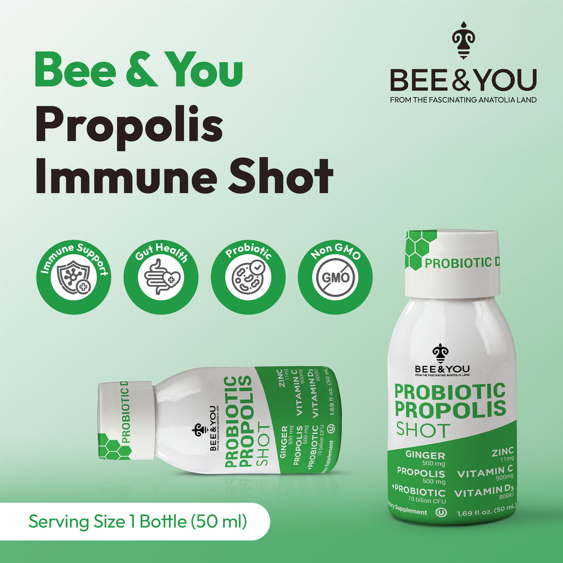 Propolis Immune Shot - Probiotic, 50 ml x 12