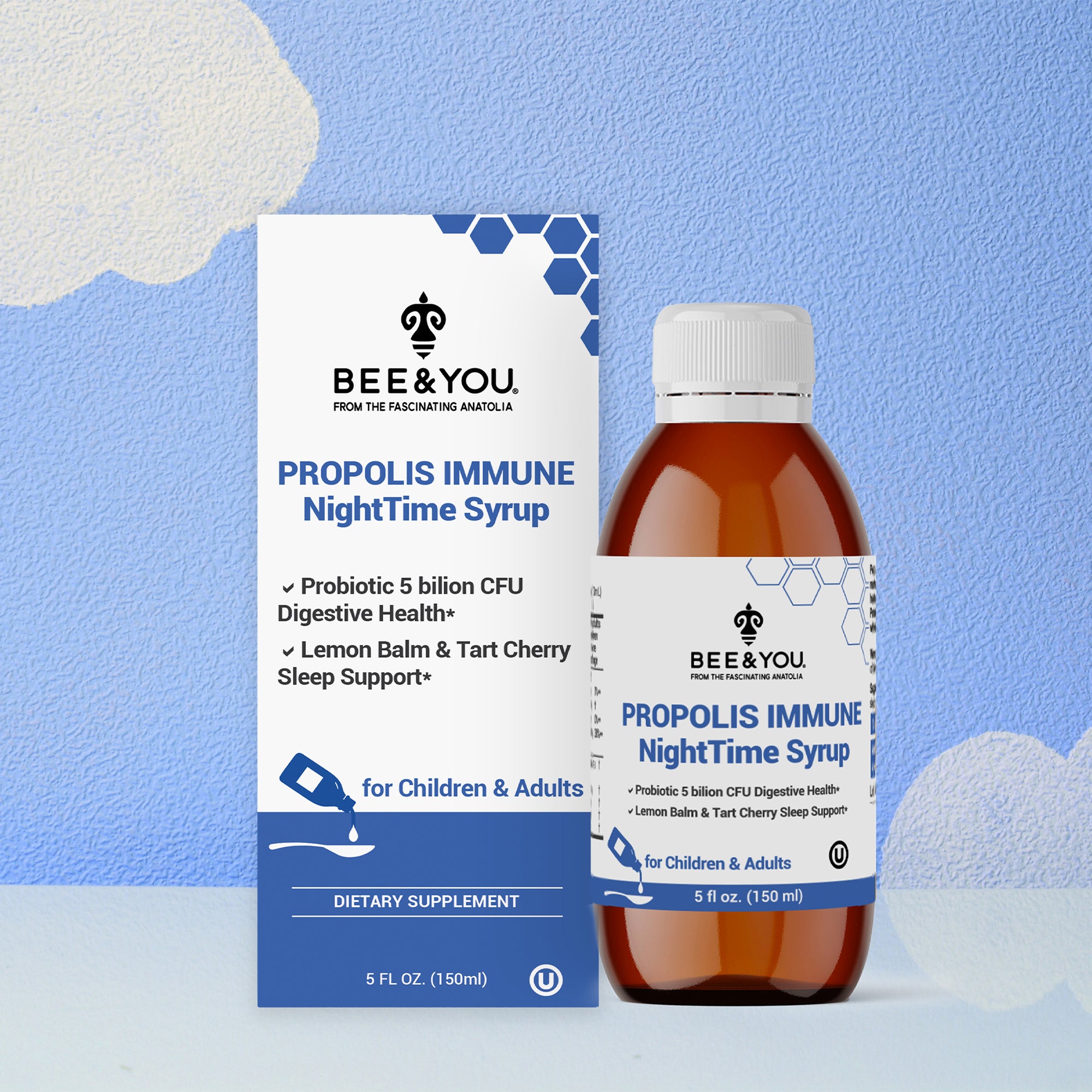 Propolis Immune NightTime Syrup - Probiotic, 150 ml – BEE&YOU