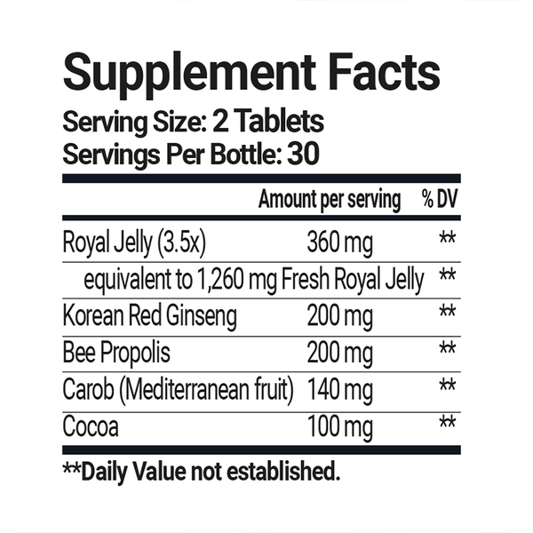 Royal Jelly+Ginseng+Propolis Tablets Ultra Potency
