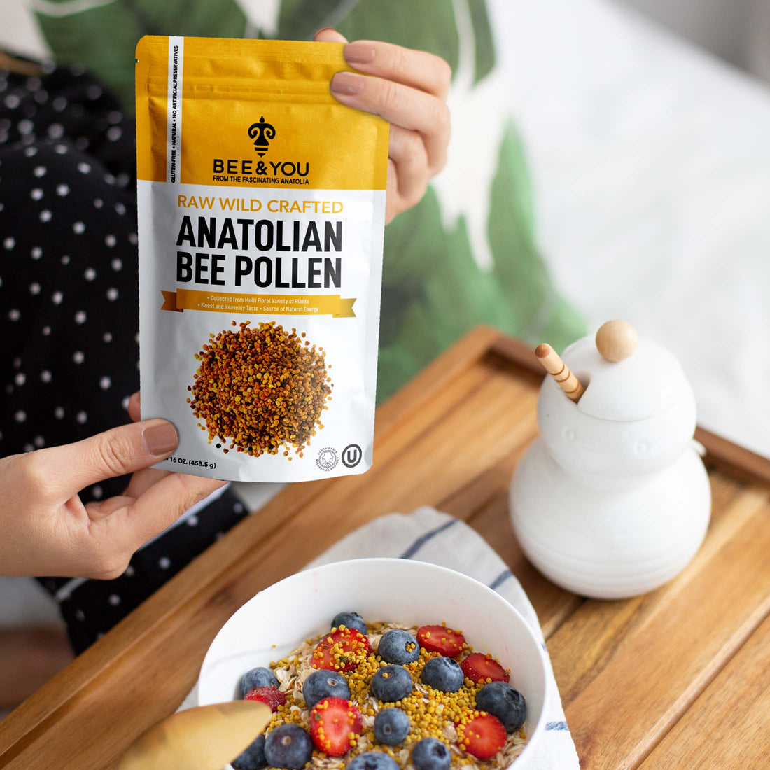 Natural Bee Pollen Granules-Wildcrafted, 16 oz