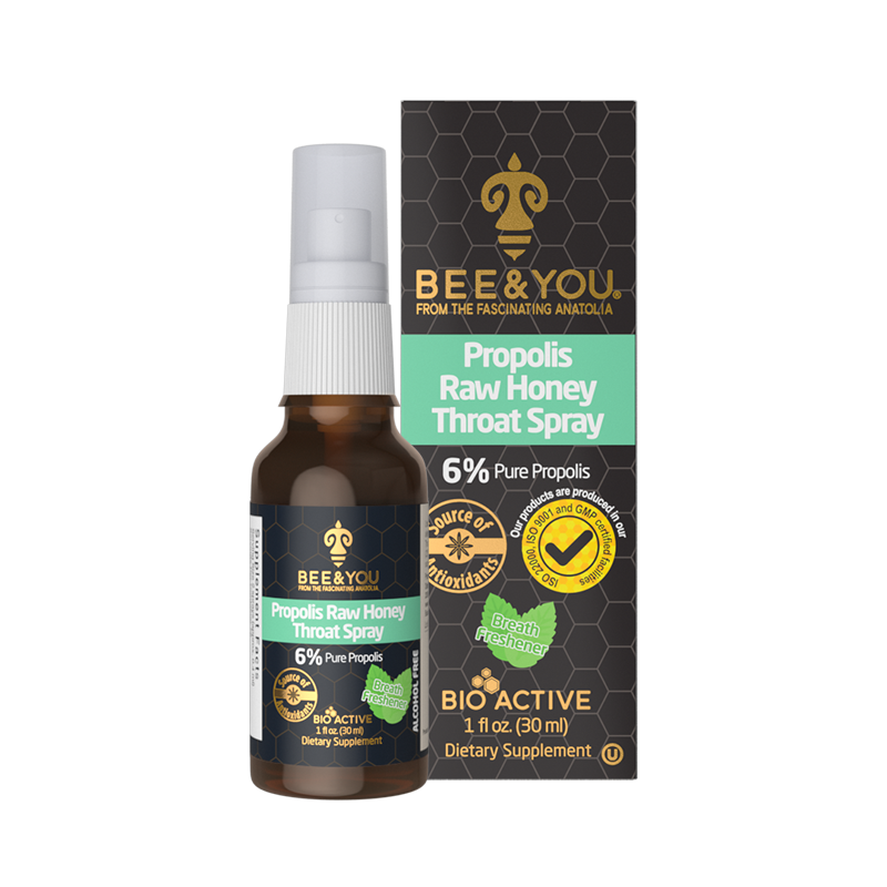 Propolis+Raw Honey Throat Spray – BEE&YOU