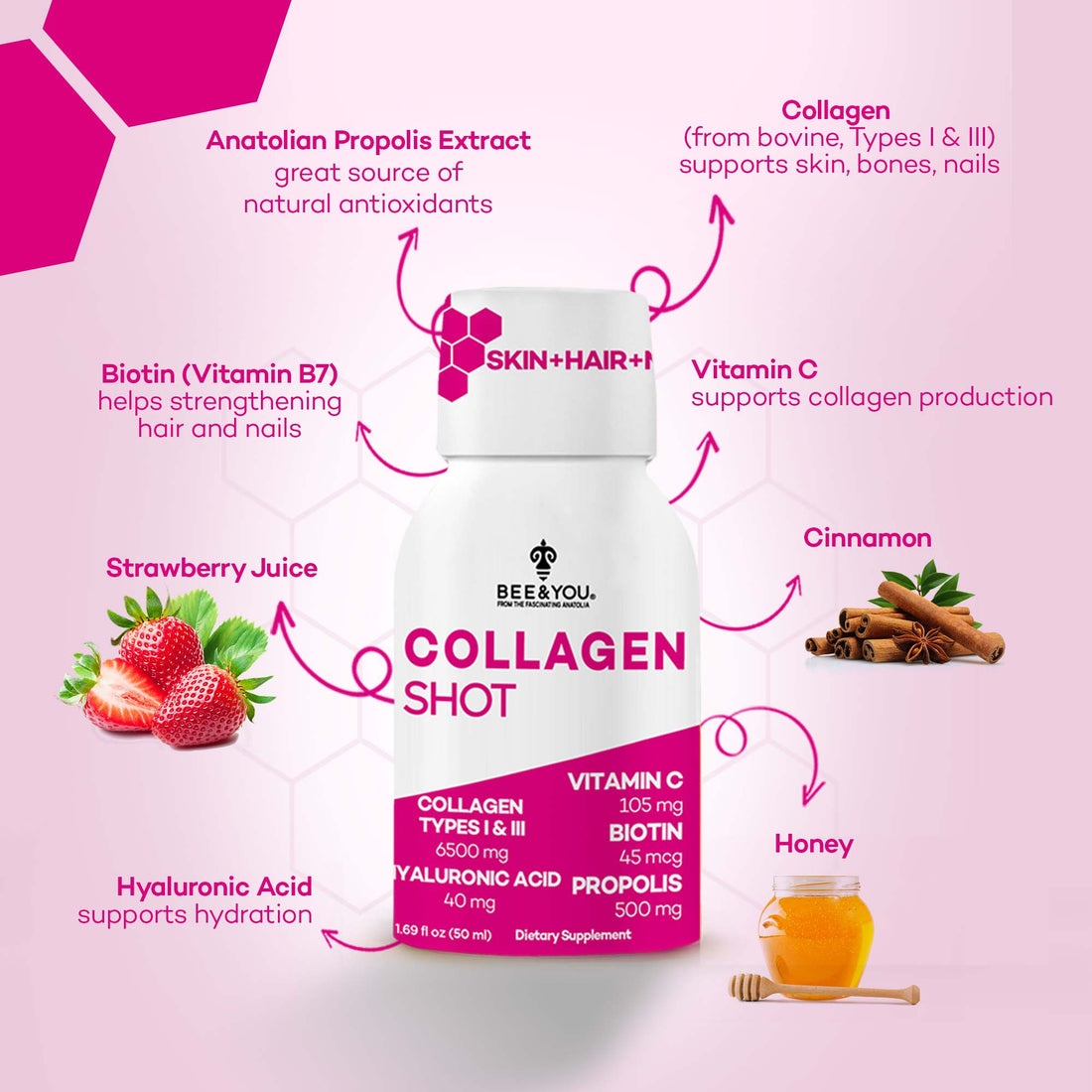 Collagen Liquid Shot Drink for Adults x 12