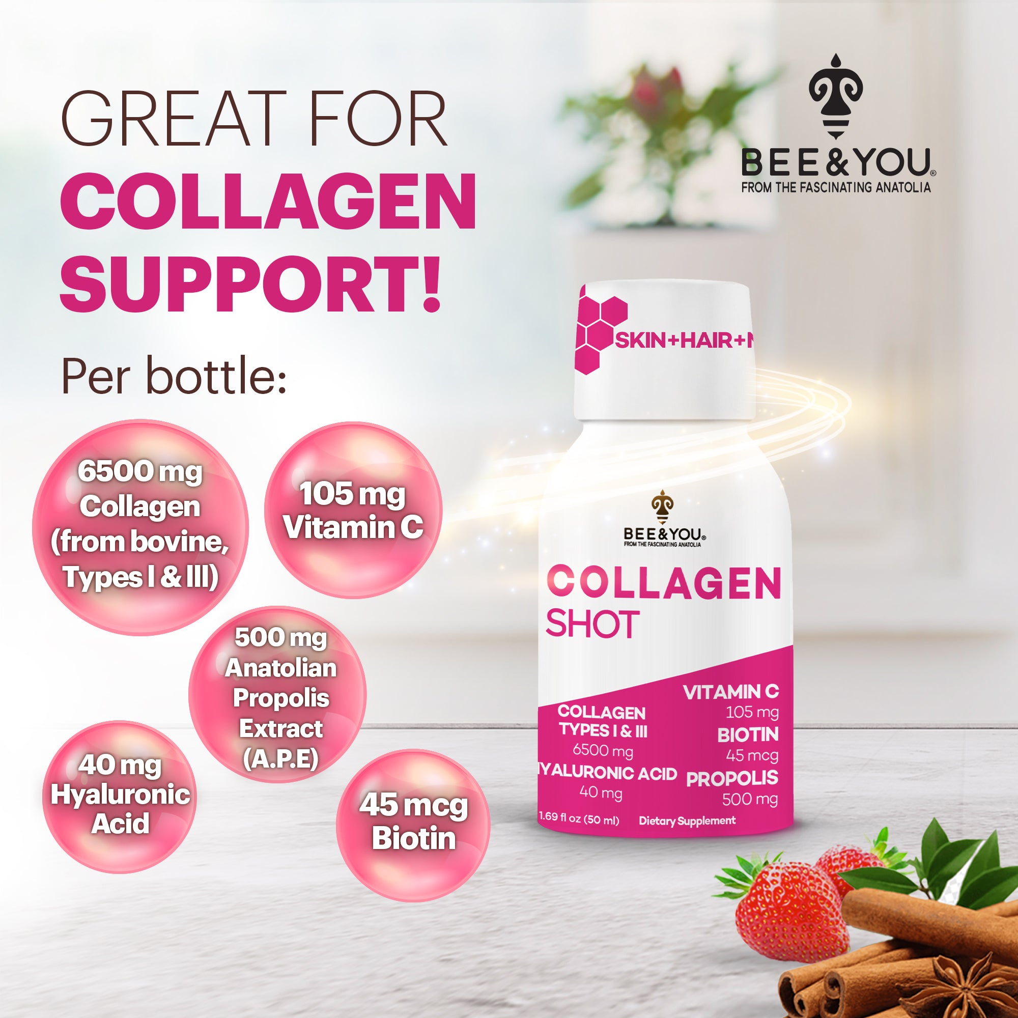 Collacogen Syrup Collagen Liquid Shot Drink for Adults x 12 – BEE&YOU